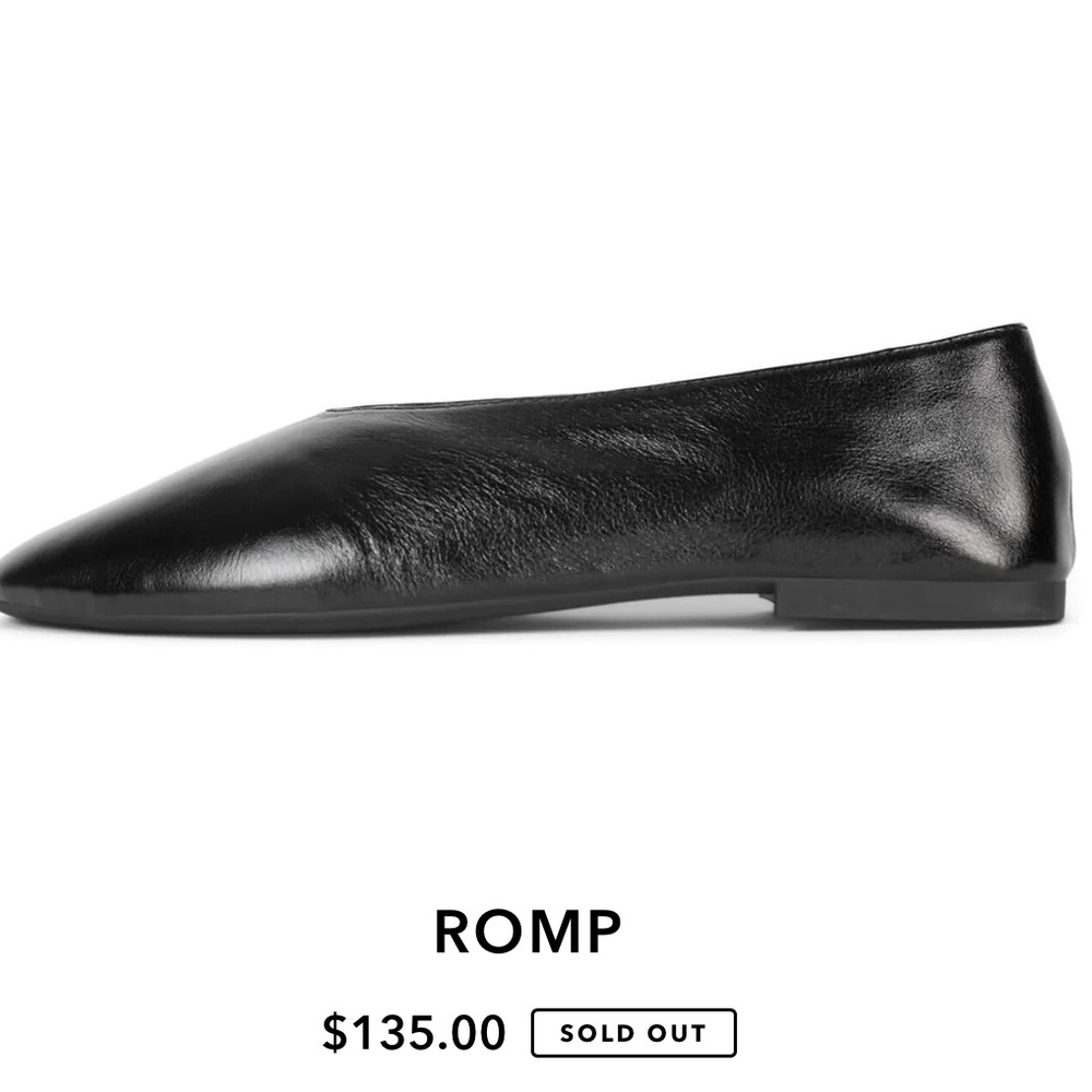 Jeffrey Campbell Romp Black Leather Flat 9